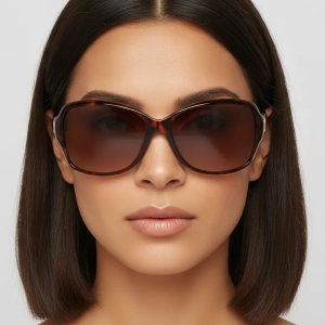 Foster Grant Polarized Sunglasses for Women Brown Tortoise Shell UV Protection Rectangular Frames - Image 5